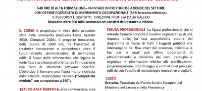 Master + Stage Cantieri dell'Arte tecnici ambientali
